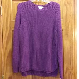 Liz Claiborne XL Purple Knit Sweater
